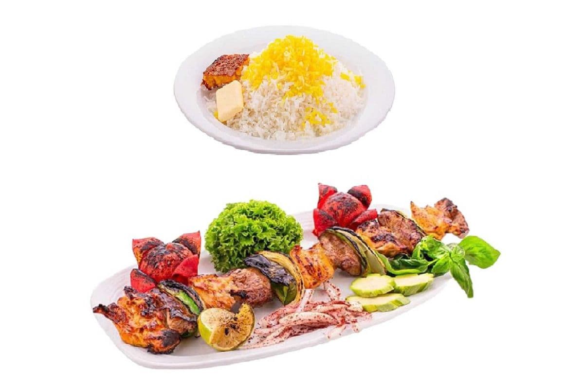 Mix Kebab (Kababe Bakhtiari) with Rice