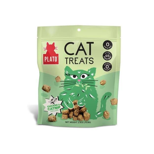 Plato Pet Treats Air-Dried Cat Treats Chicken with Catnip Recipe 70 g