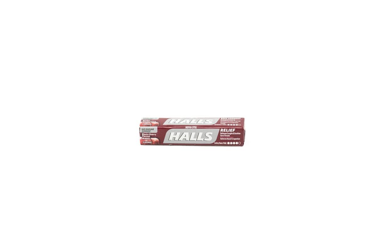 Halls Black Cherry No Sugar Added (9 Lozenges)
