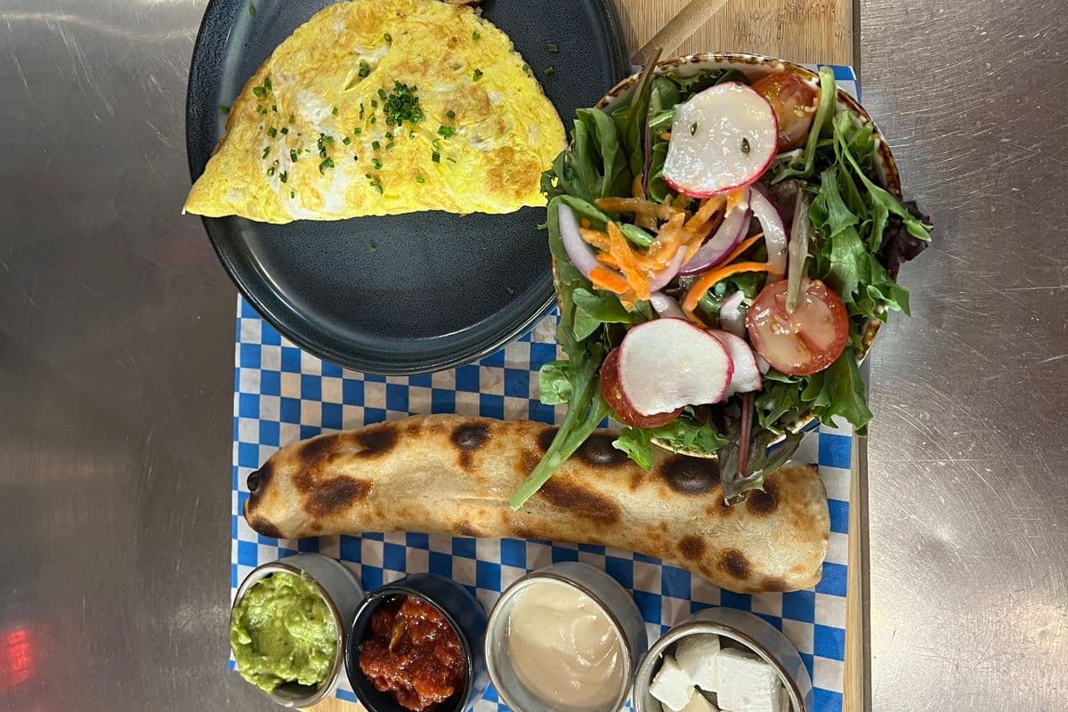 Smoked Salmon and Feta Stuffed Omlette