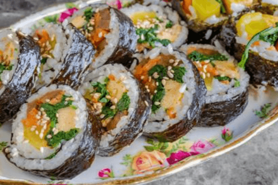 Gimbap- Korean Sushi roll (V) (김밥) (10 pcs)