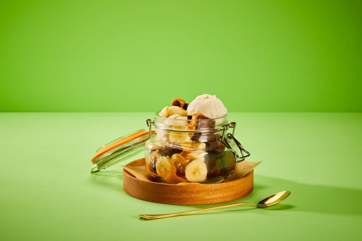 Brownie, Banana, and Salted Caramel Sundae