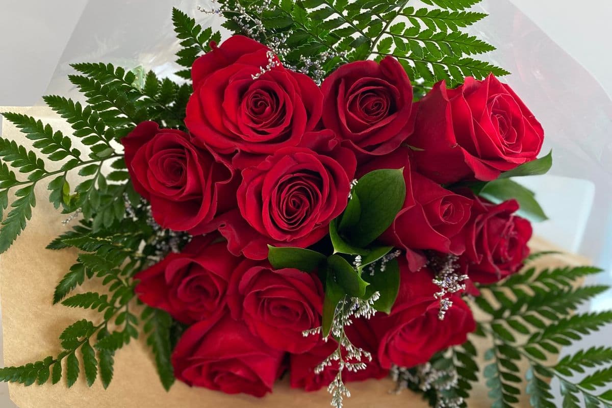 Wrapped roses (dozen)