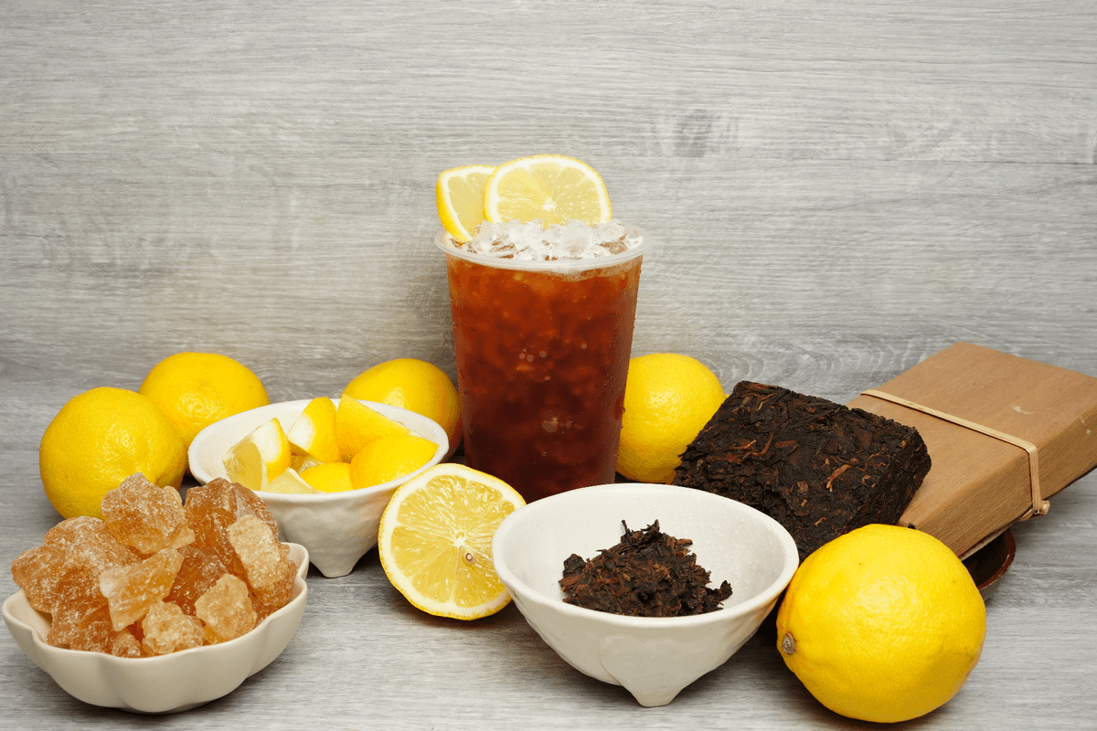 陈年发酵普洱冰茶 Aged Fermented Puer Iced Lemon Tea