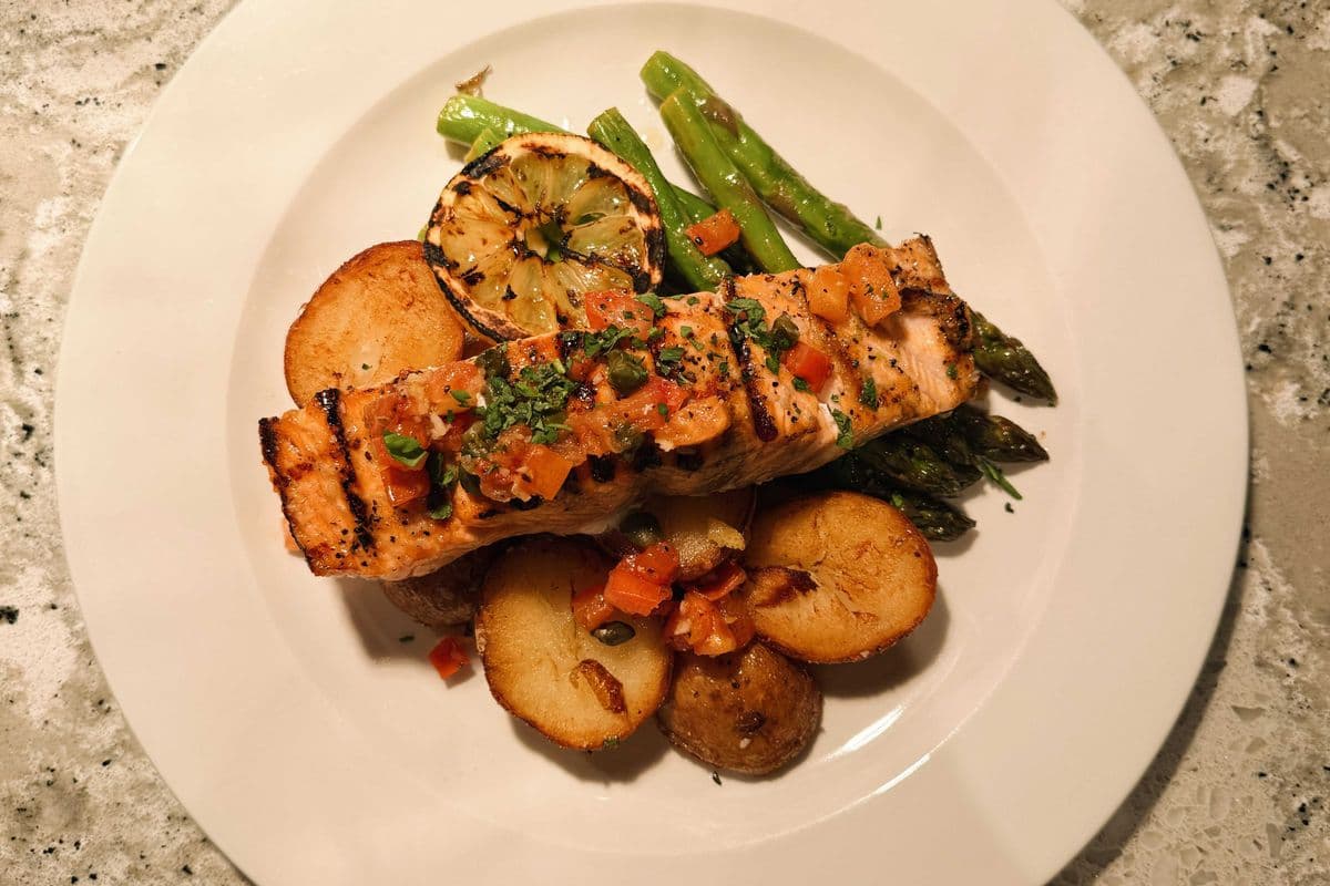 Salmone Alla Griglia Piccata
