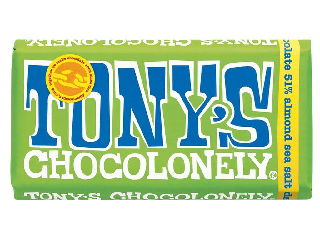 Tonys Chocolonely 51% Milk Chocolate Almond Bar 180g