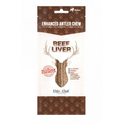 This & That Enhanced Antler Chew Beef Liver - Medium