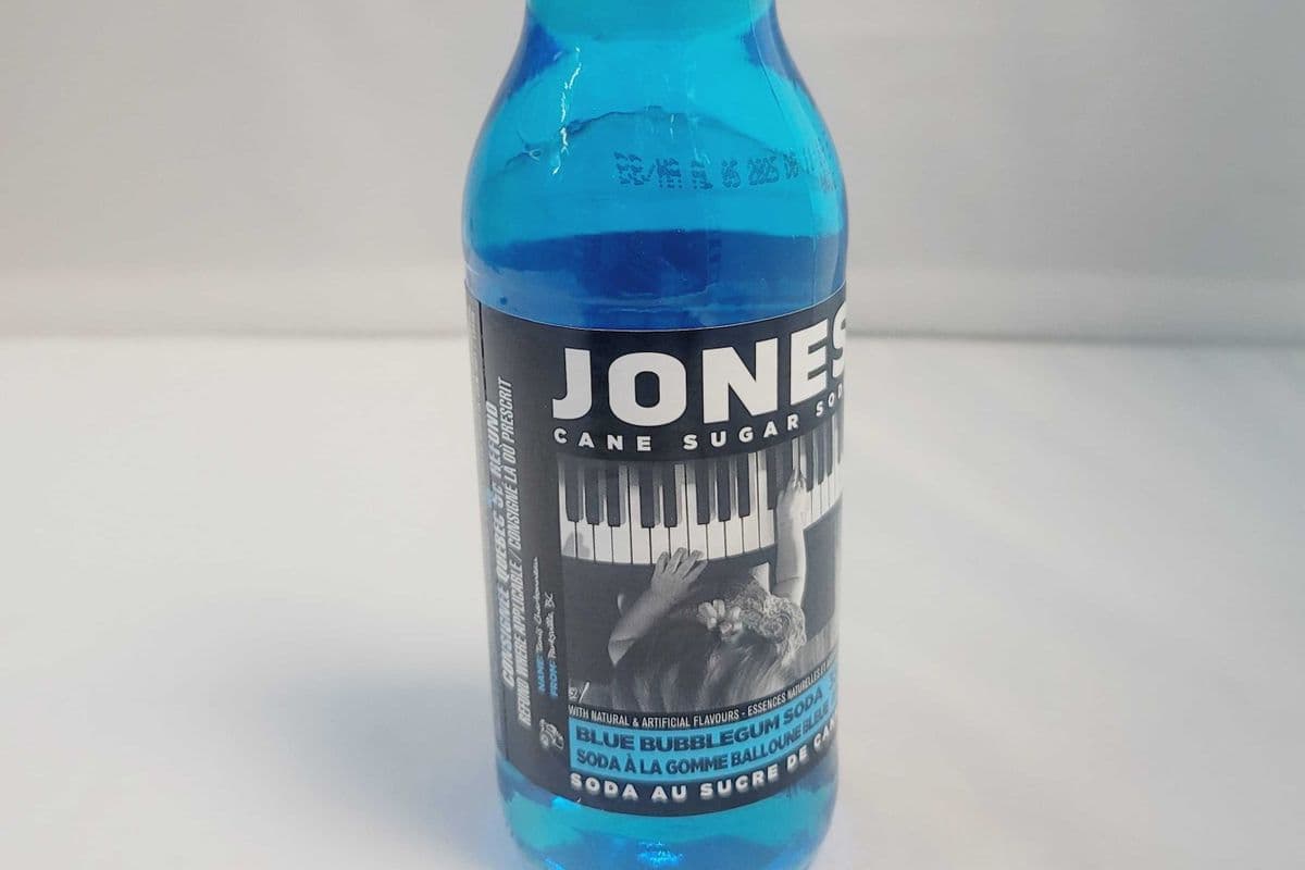 Jones Blue Bubblegum Cane Sugar Soda (355 ml)
