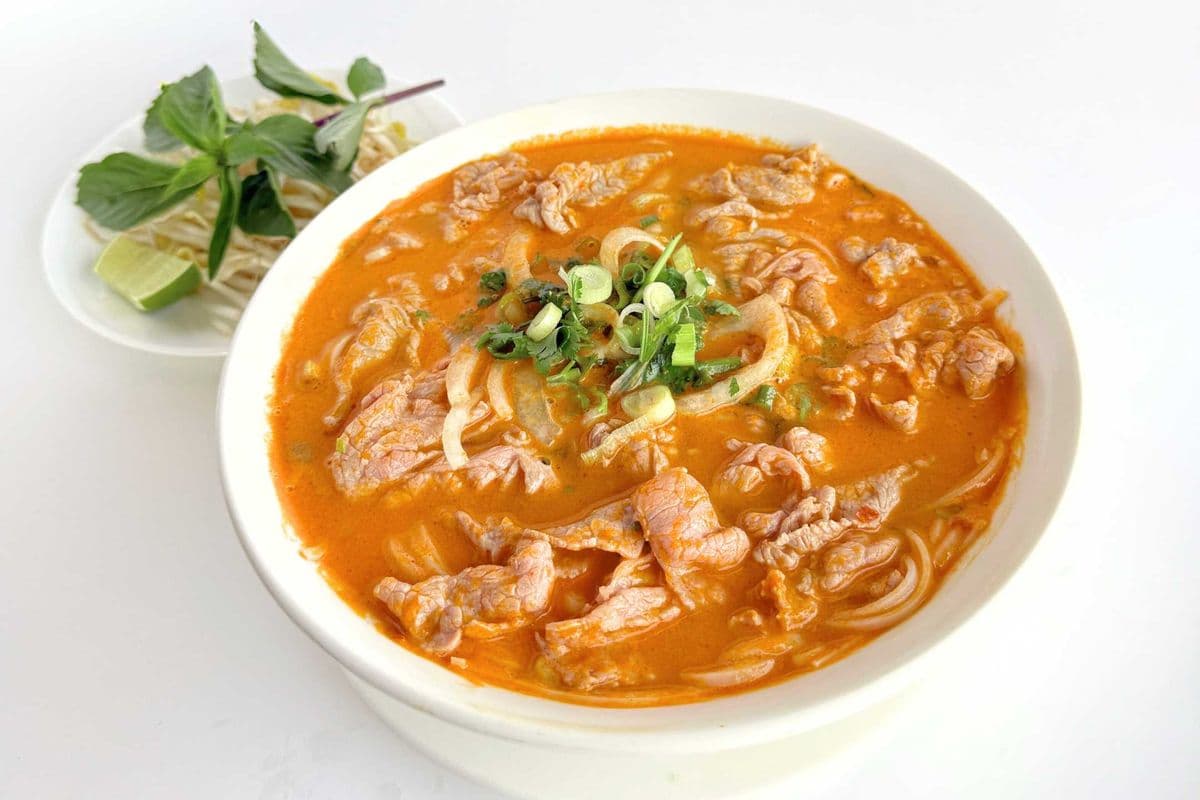 20. Spicy Peanut Sate Beef Noodle Soup