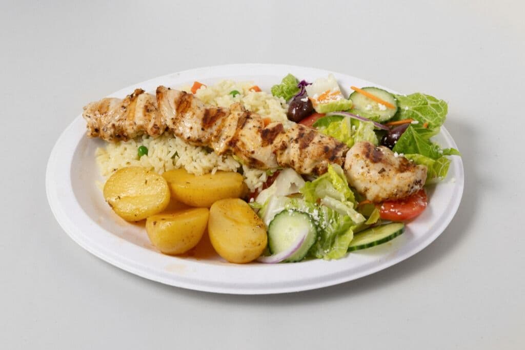 Chicken Souvlaki Plate
