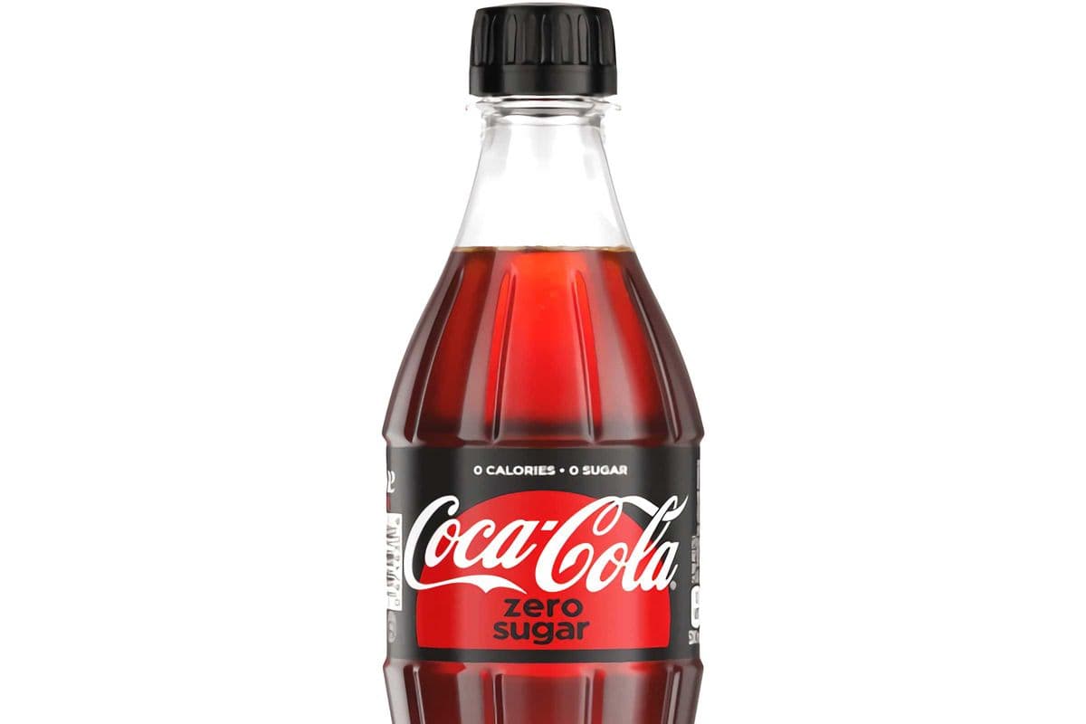 Bottle of Zero Sugar Coke