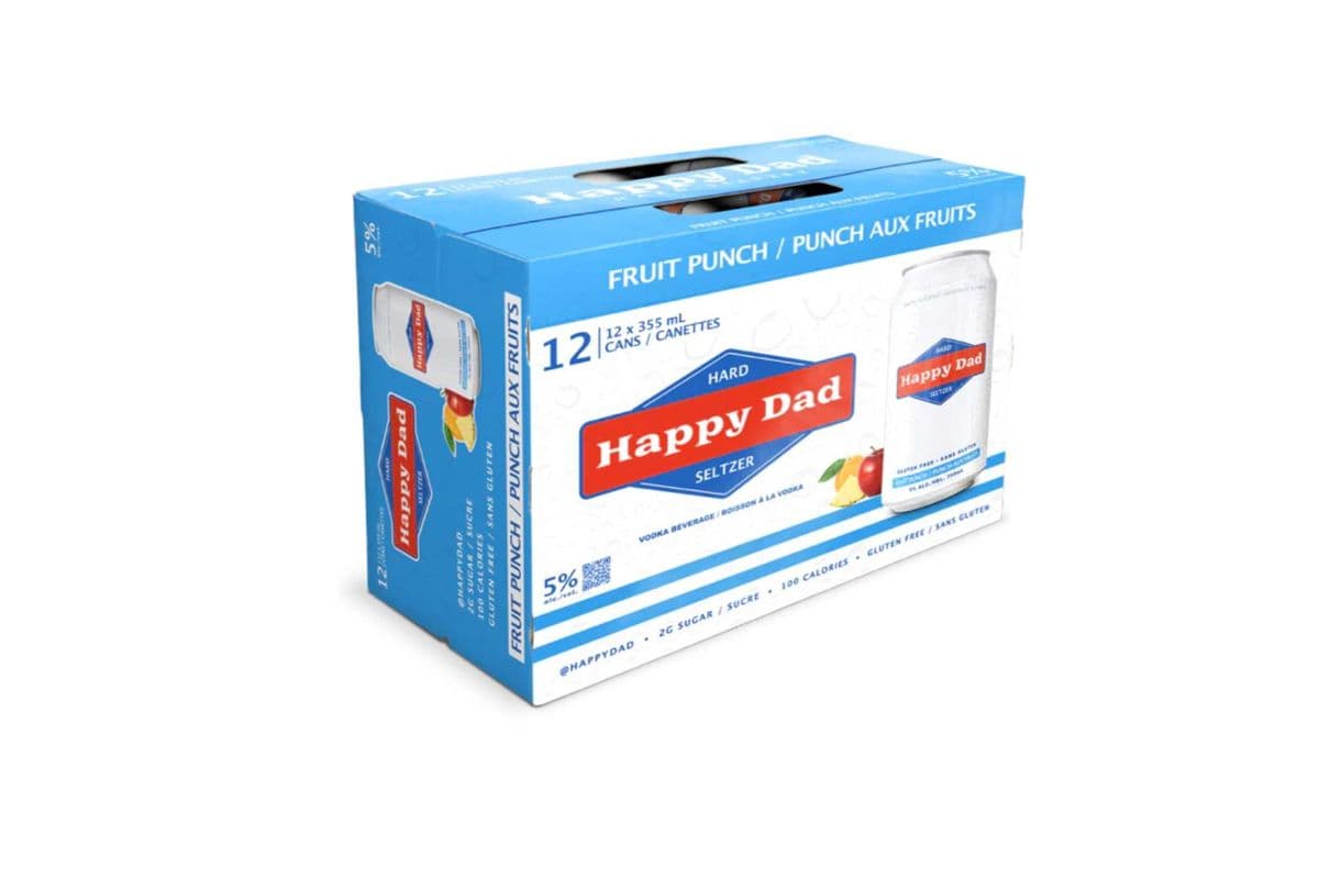 102463. HAPPY DAD HARD SELTZER FRUIT PUNCH (12 x 355ML (CANS))