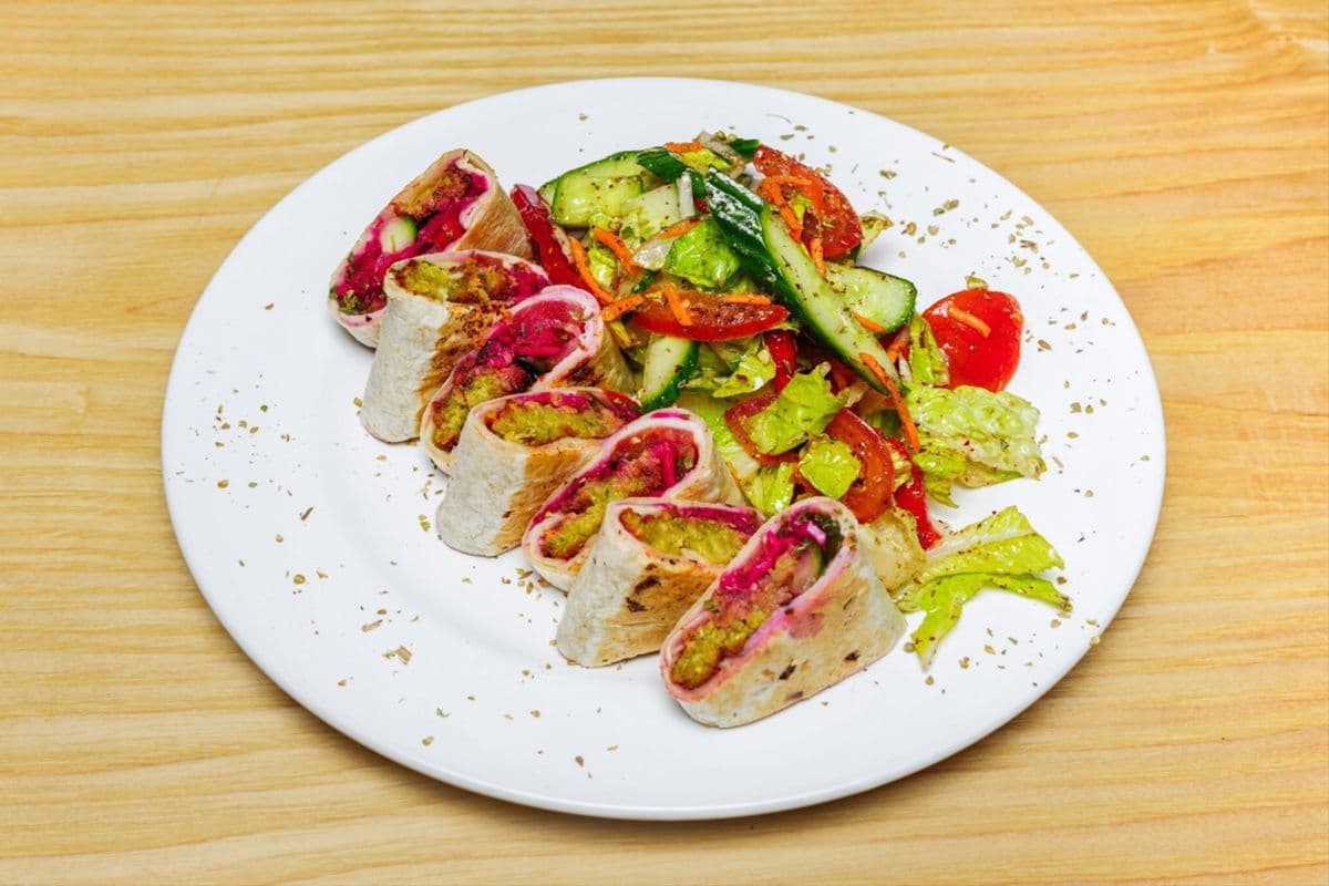 Falafel Saj Wrap Platter