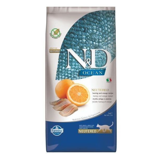 Farmina N&D Ocean Herring & Orange Neutered Cat Food 5kg