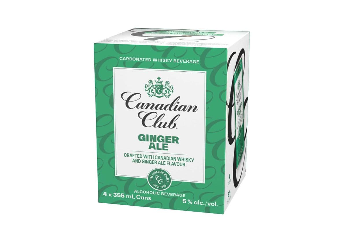 122111. CANADIAN CLUB GINGER ALE (4 x 355ML (CANS))