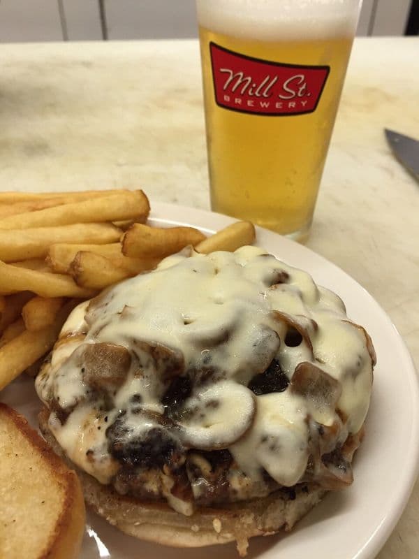 Famous Big Mushroom Melt Burger