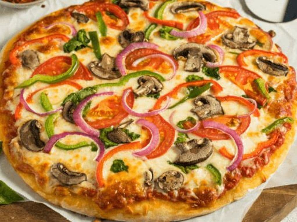Large 3 topping pizza + 1 dip