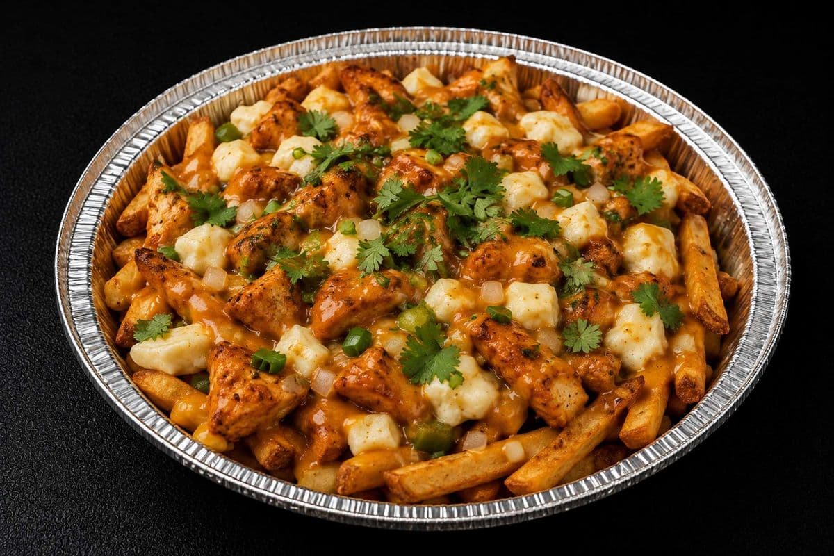 Halal Tandoori Butter Chicken Poutine