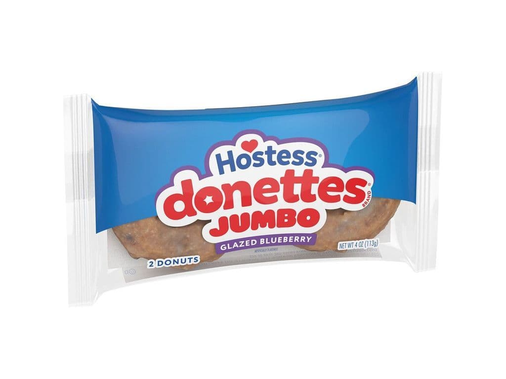 Hostess Donettes Jumbo Glazed Blueberry Donuts 2 Pack 113g