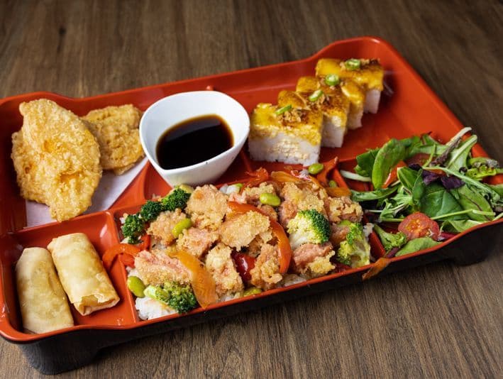 Vegan Spam Teriyaki Dinner Box