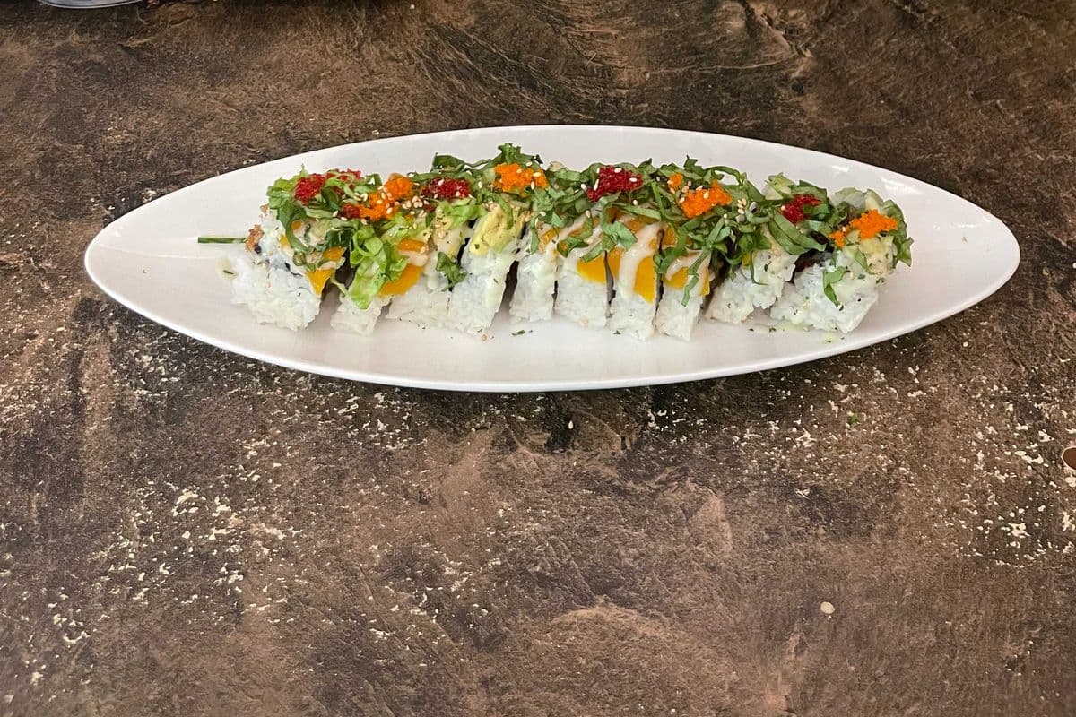 Mango and Salmon Steak Roll