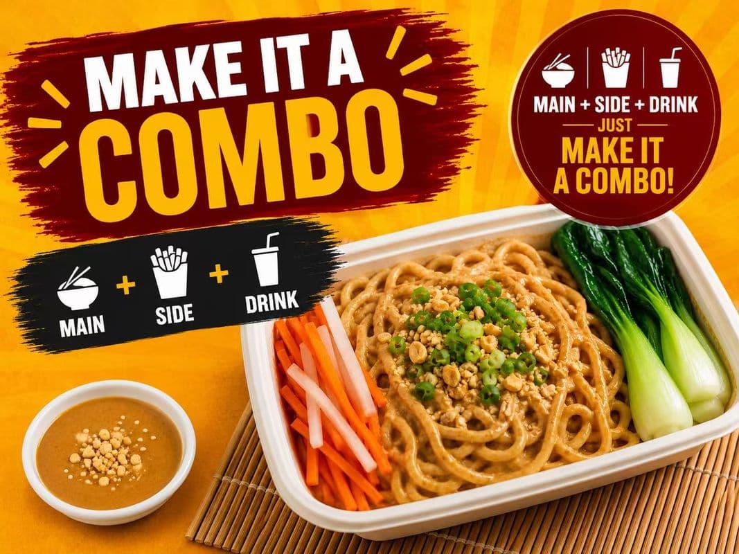 Noodle with Peanut Sauce Combo / 花生酱拌面套餐