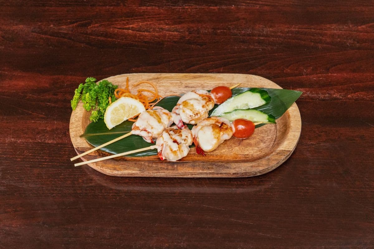 Roasted Scallop and Shrimp Kushiyaki