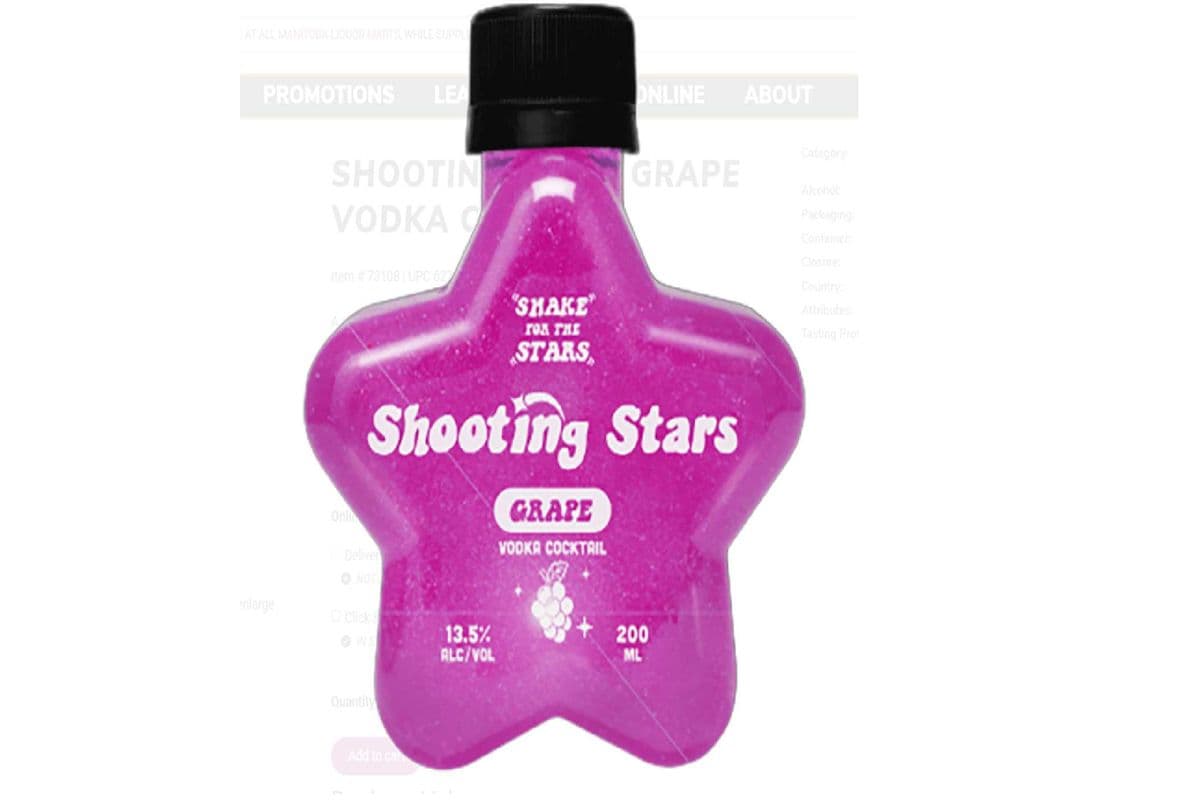 Shooting Stars Grape Vodka Cocktail (1 x 200ml bottle)