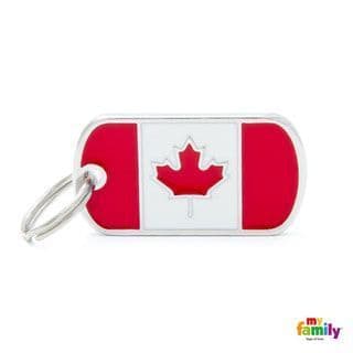 MyFamily Canada / Canadian Flag Engraved ID Tag
