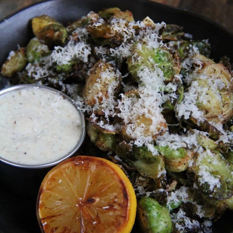 Crispy Caccio Brussels Sprouts / Bruxelles Caccio & Pepe