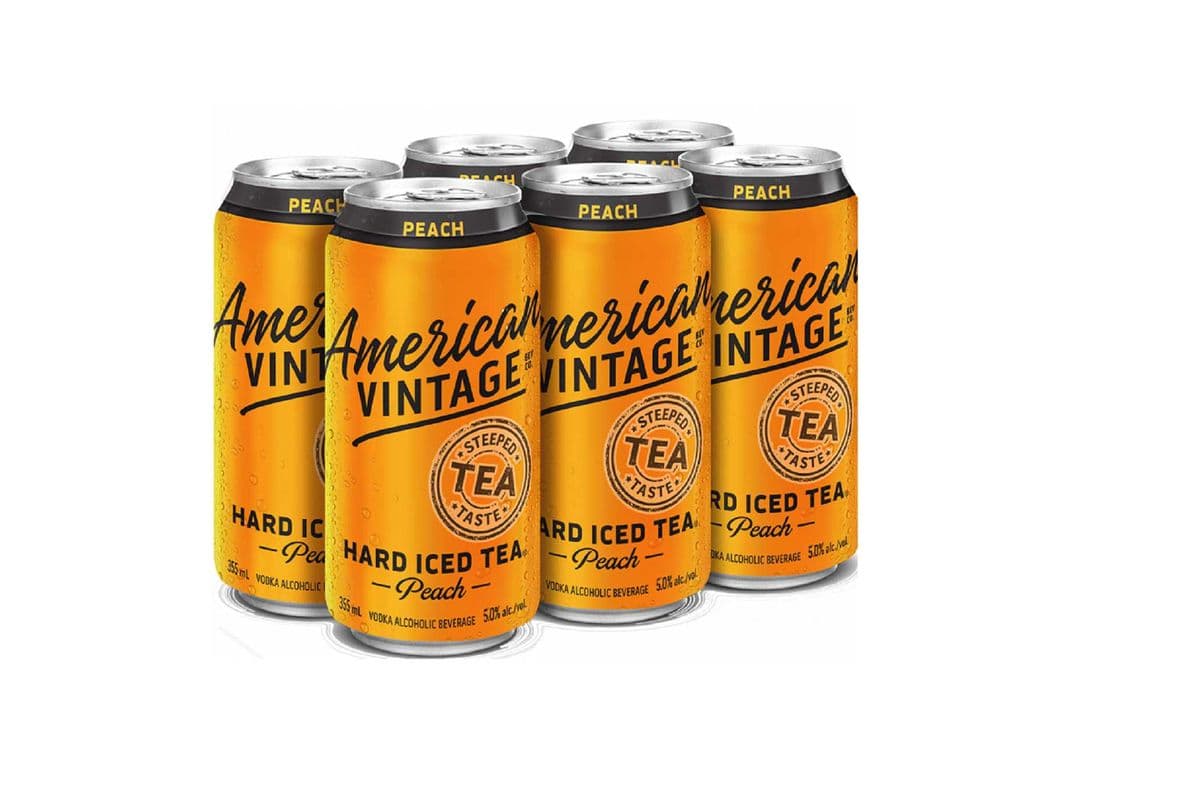 113867 - AMERICAN VINTAGE PEACH HARD ICED TEA (6 x 355ml)