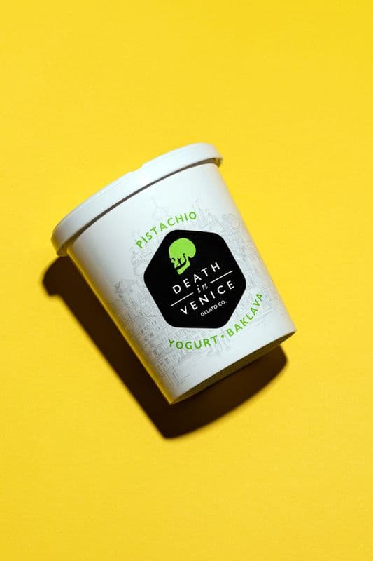 Pistachio, Yogurt, and Baklava Gelato