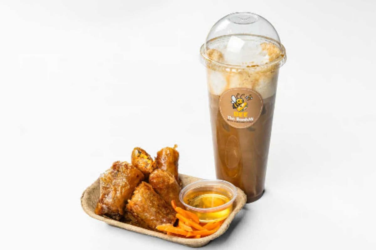 Combo 3 with a Vietnamese coffee and 2 spring rolls
