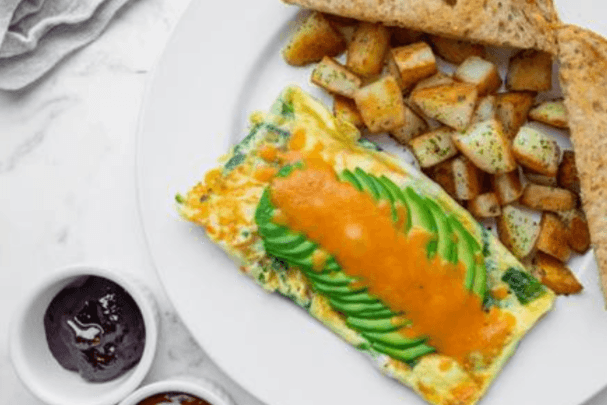 Spinach and Avocado Omelette