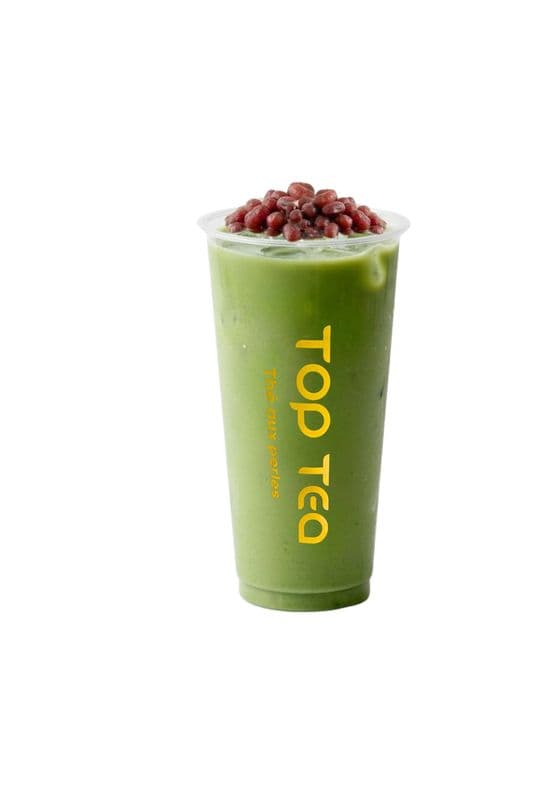 M5  Matcha red bean milk tea / /Thé au lait matcha avec fèves rouges