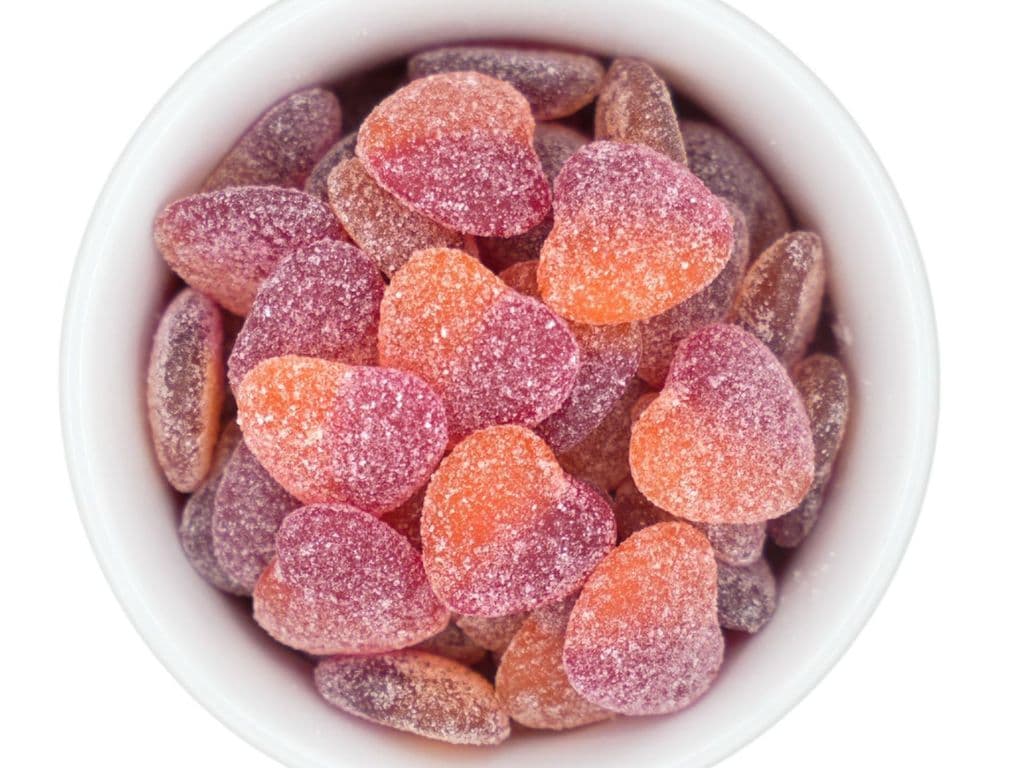 Plant Based Gummies - Peach Hearts 1 LB