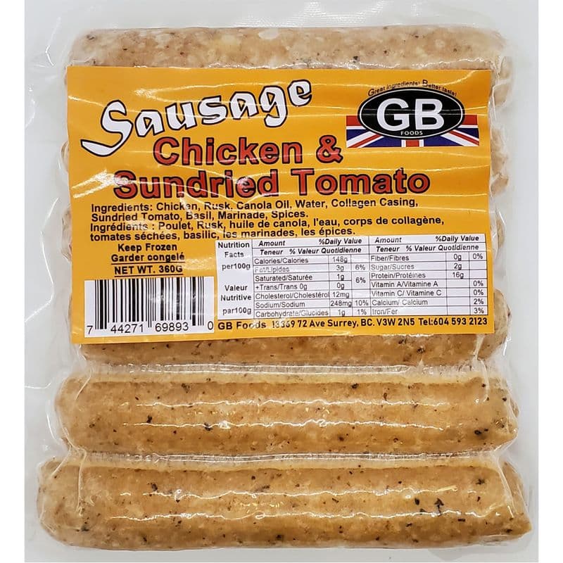 GB Foods - Chicken and Sundried Tomato Sausage