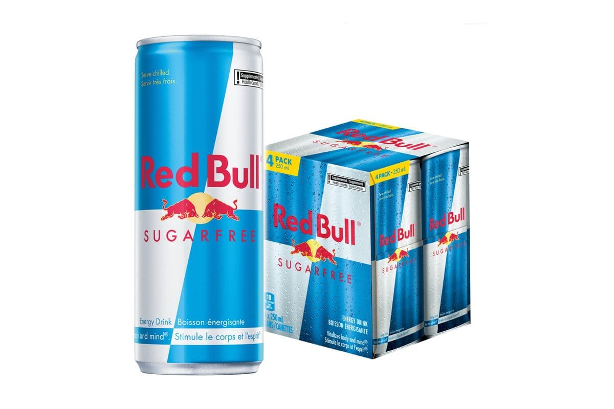 Red Bull Energy Drink Sugarfree 250 ml (4 Pack) 1001298