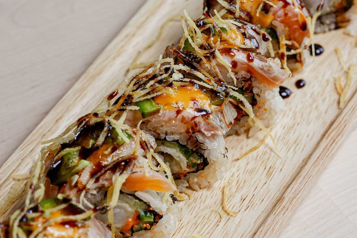 Aburi Spicy Salmon roll