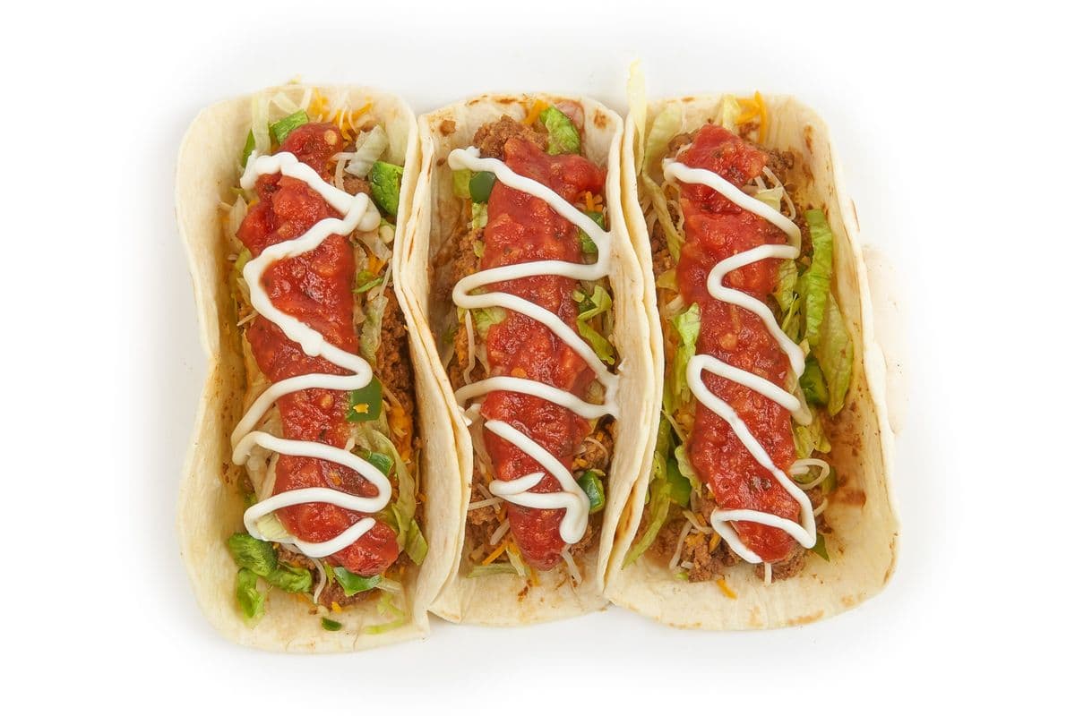 Ground Beef (3 Tacos) (429 Cal)