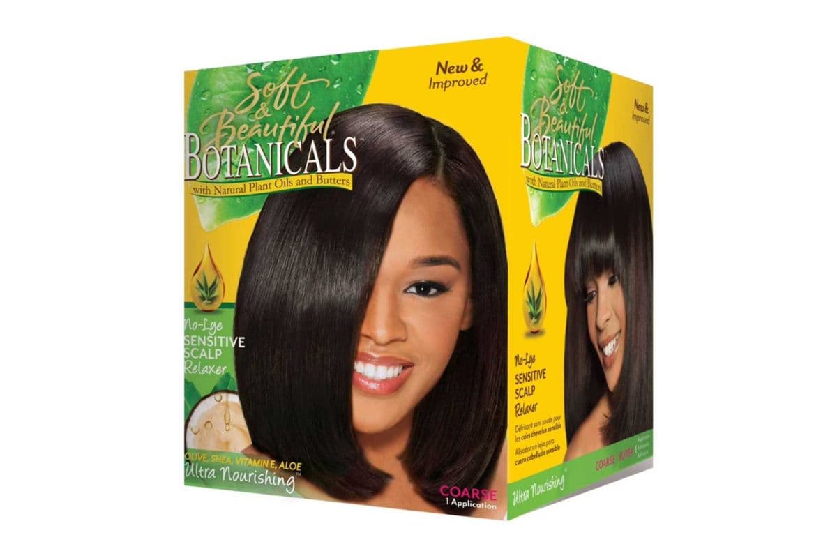 Soft & Beautiful Botanicals No-Lye Sensitive Scalp Relaxer Kit - Coarse