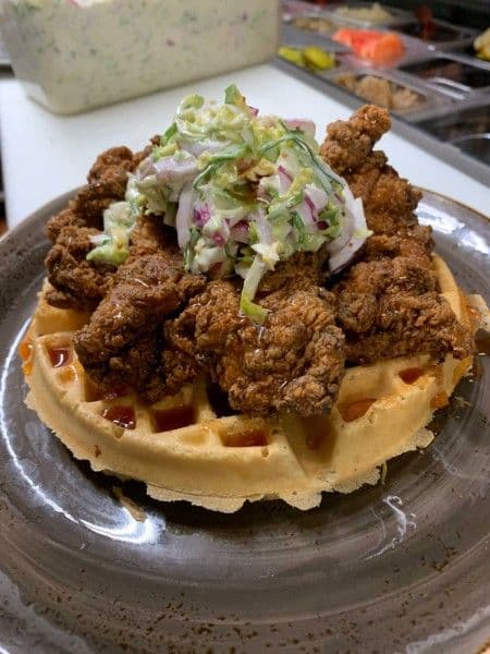 Fried Boneless Chicken and Waffles
