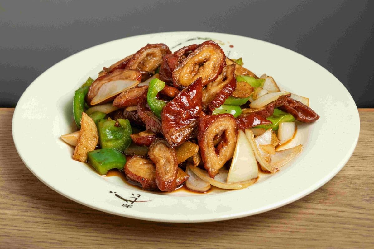 Pork Intestines with Three Cups Sauce Combo 三杯肥肠饭 送可乐