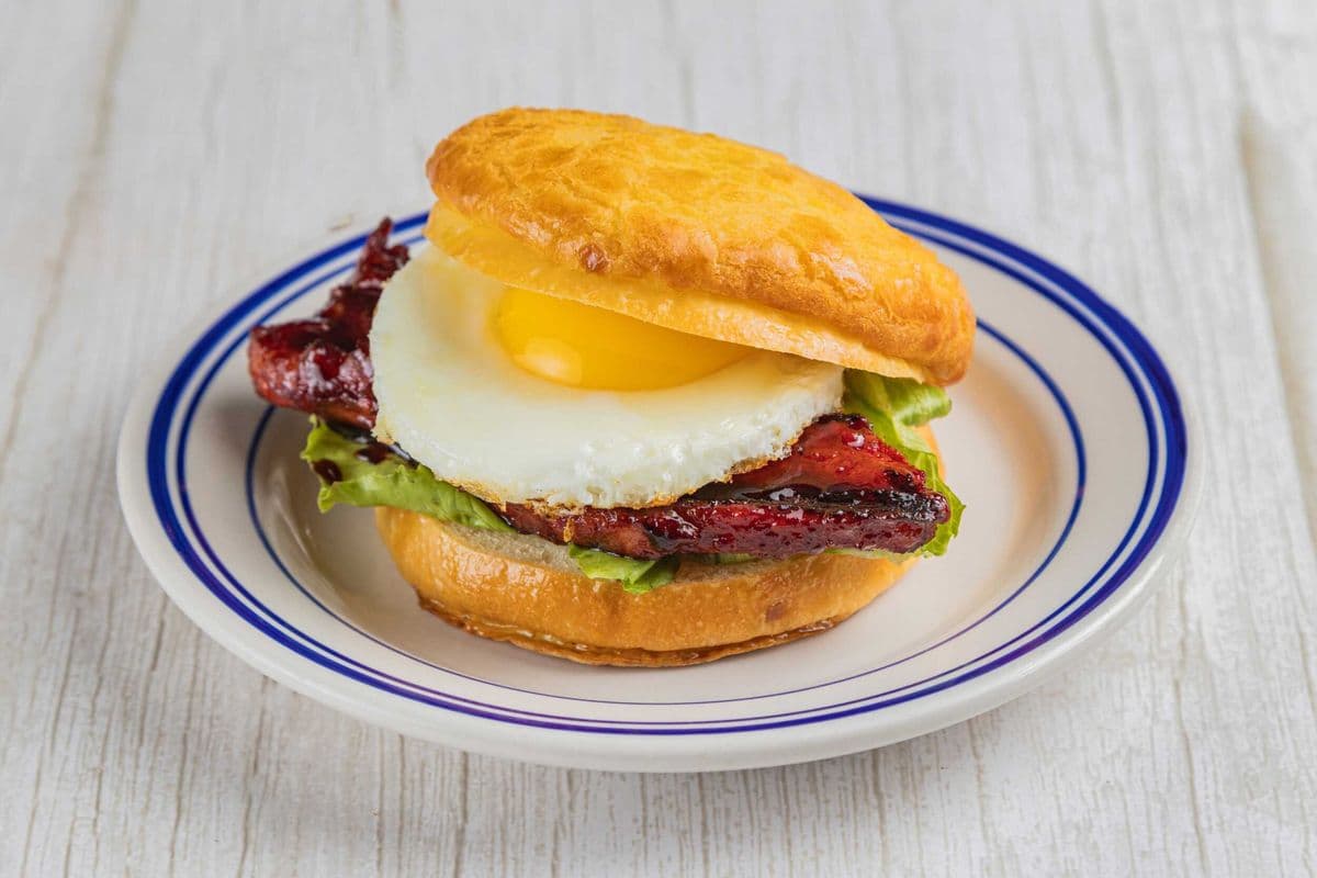 Char Siu Bolo Bao Breakfast Sandwich