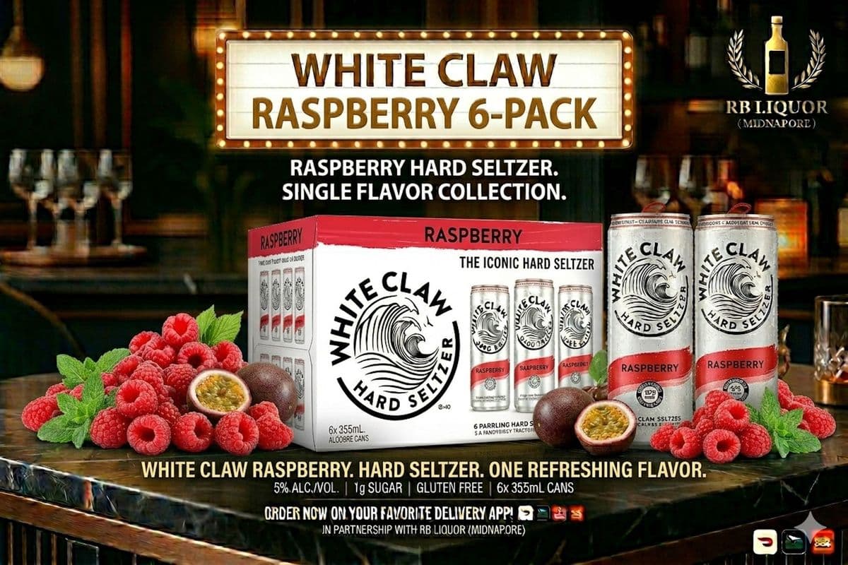 White Claw Raspberry 6 Cans (6 x 330ml)