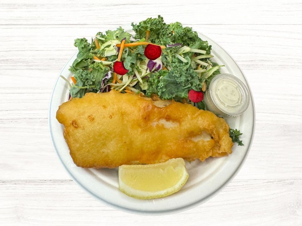 Green Salad w/ 1Pc Fish
