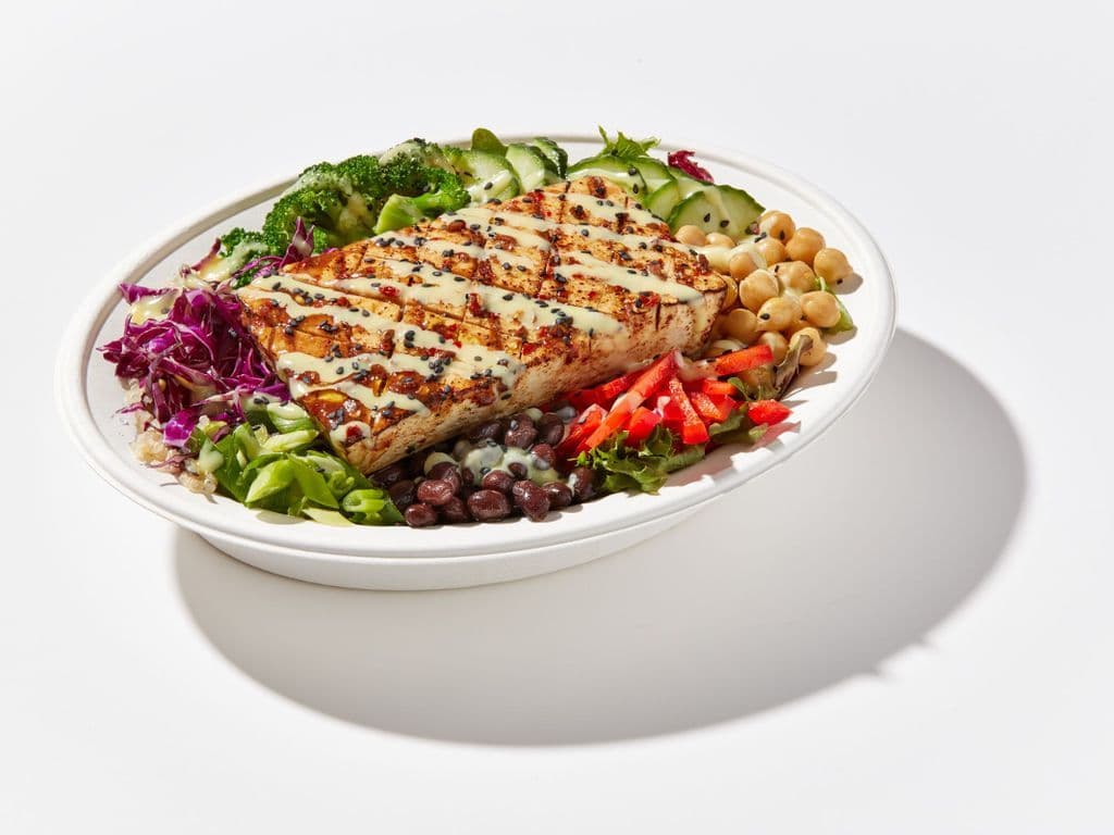 Grilled Tofu Salad Bowl (Vegan/Vegetarian)