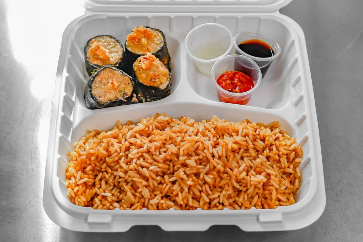 Japanese Siomai with Fried Rice (Japanese, Chinese, and Filipino Fusion)