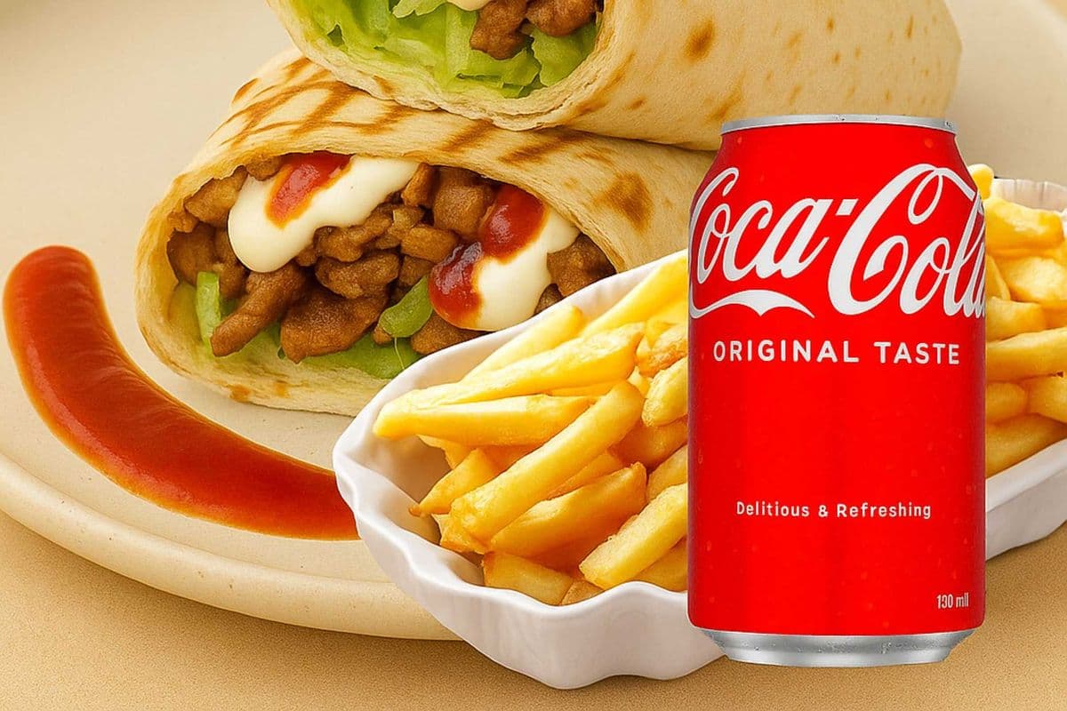 Two Regular Donairs + Large Fries/Poutine + Two Can of Pops