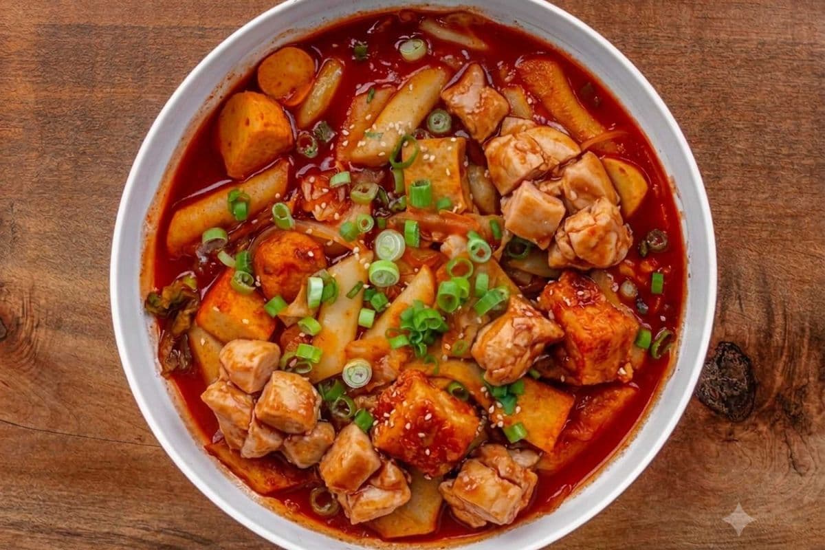 Spicy Rice Cake with Chicken (치킨 떡볶이)